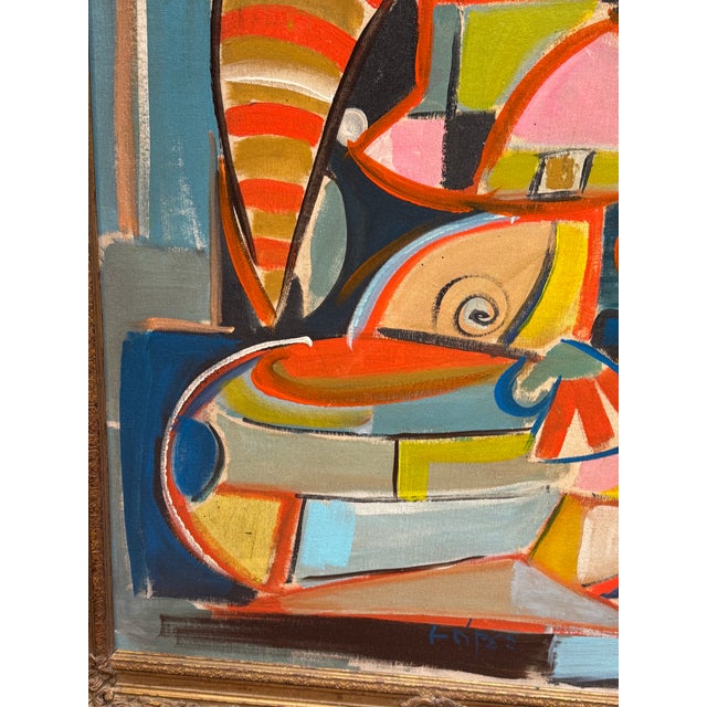 Lucia Lopez Figurative Cubist Painting For Sale - Image 4 of 6
