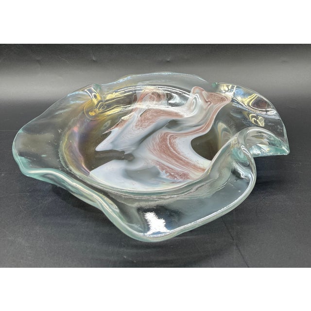 Vintage Iridescent Glass Bowl by Hans Jürgen Richartz for Mathildenhütte, 1970s For Sale - Image 6 of 16