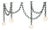 Mid-Century Modern Trueing Cerine Swagged Chandelier For Sale