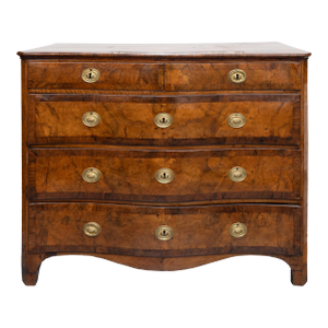 18th Century George III Walnut Serpentine Chest of Drawers