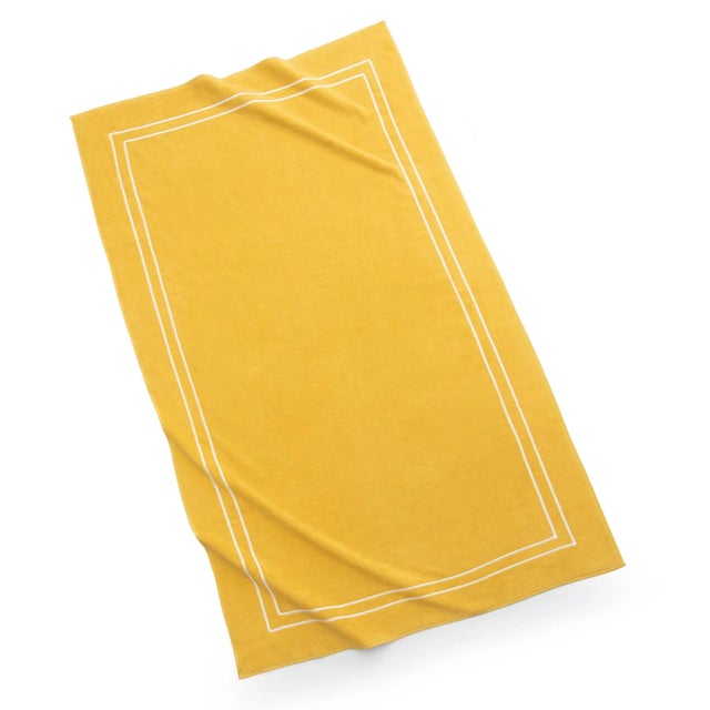 Contemporary Amalfi Beach Towel in Yellow For Sale - Image 3 of 3