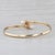 Metal Cultured Pearl Diamond Bypass Bangle Bracelet 14k Yellow Gold 6.5" For Sale - Image 7 of 8