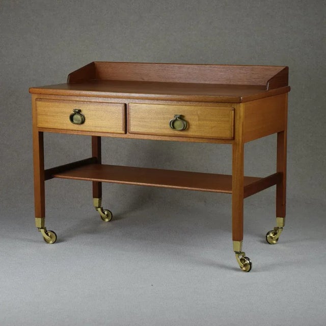 Brown Sideboard with Serving Tray by Kerstin Hörlin Holmquist for NK, Sweden, 1960s For Sale - Image 8 of 8