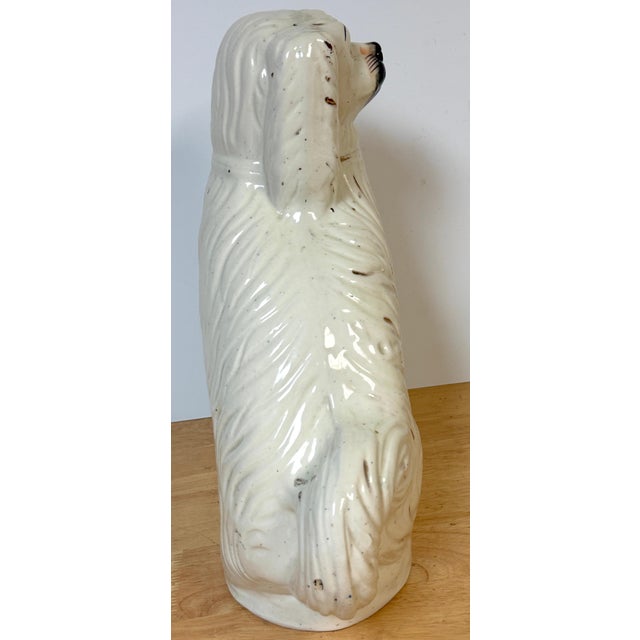 Large 19th C. English Staffordshire Pottery Spaniels, Great Scale & Expressions For Sale - Image 17 of 18