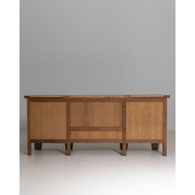 1970s French Brutalist Oak Buffet With Iron Hardware For Sale - Image 14 of 18