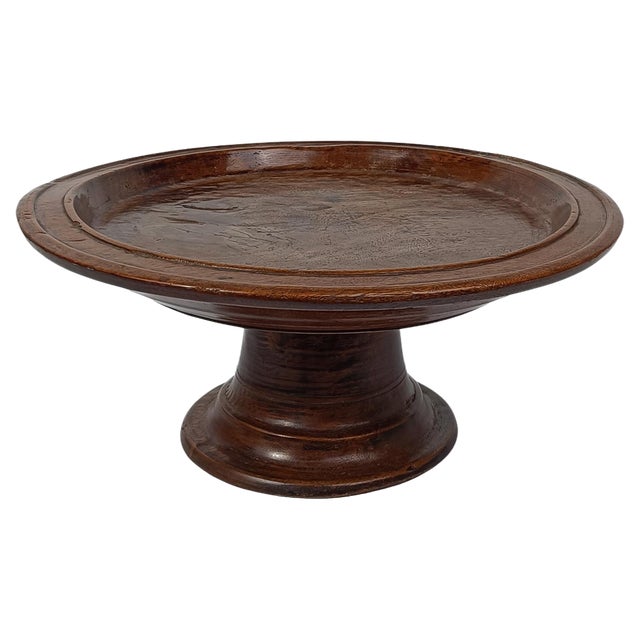 Balinese Wodden Pedestal Tray Known as Dulangs, 1960s For Sale