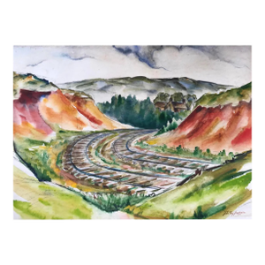 1960 John LeRoy Jackson Georgia Railroad Painting