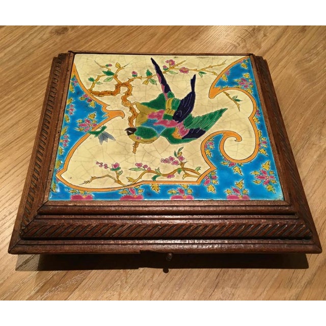 Ceramic Musical Trivet with Longwy Enamels, 20th Century For Sale - Image 7 of 11