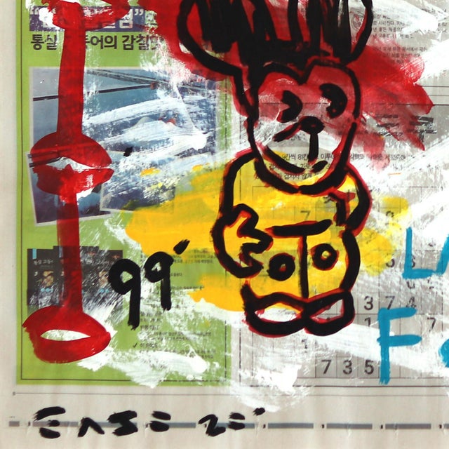 2020s La Follies - Original Pop Street Art Acrylic Painting on Newspaper by Gary John For Sale - Image 5 of 6
