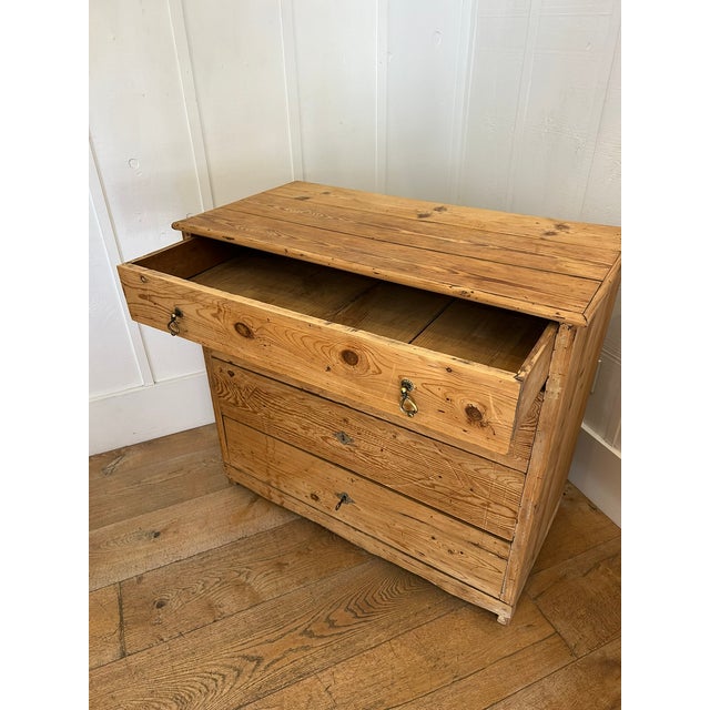 Antique French Pine Four-Drawer Commode For Sale - Image 4 of 7