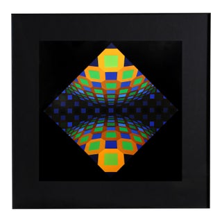 Victor Vasarely, Ondocto Re, Offset Lithograph For Sale