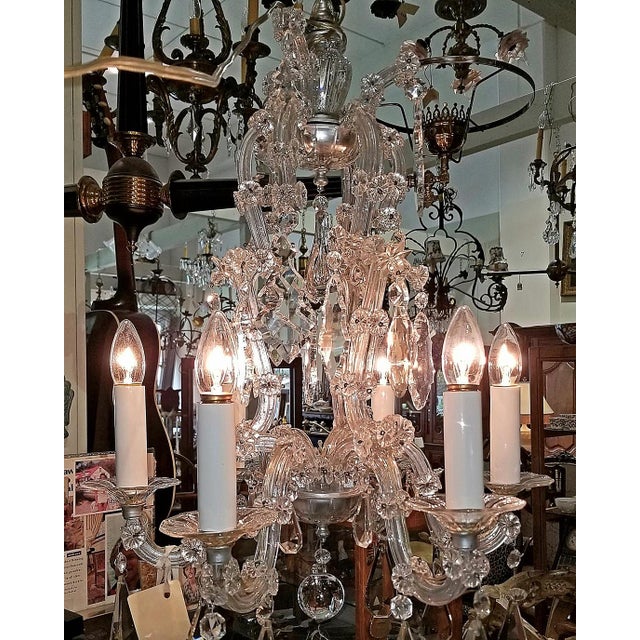 American 1920s Maria Theresa Crystal Chandelier For Sale - Image 3 of 17