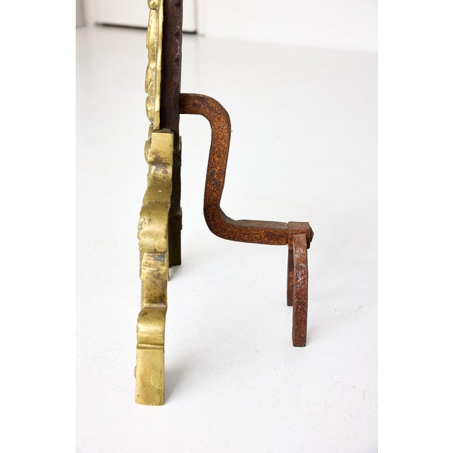 Early 19th Century French Baroque Bronze Figural Andirons For Sale In Atlanta - Image 6 of 14