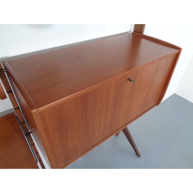 Ergo Teak Wall Shelving Unit by John Texmon Einar Blindheim for Blindheim, Norway, 1950s, Set of 9 For Sale - Image 13 of 18