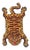 Vintage Tibetan Tiger Hunting Shape Persian Rug For Sale