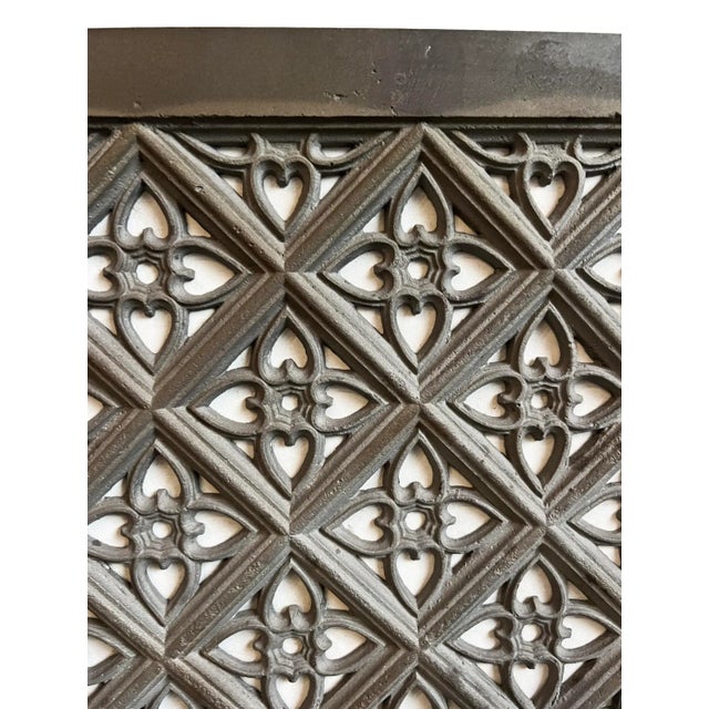 Boho Chic Vintage Cast Iron Moorish Wall Panel / Screen For Sale - Image 3 of 4