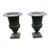 Early 20th Century French Style Cast Iron Garden Urns Planters - Set of 2 For Sale