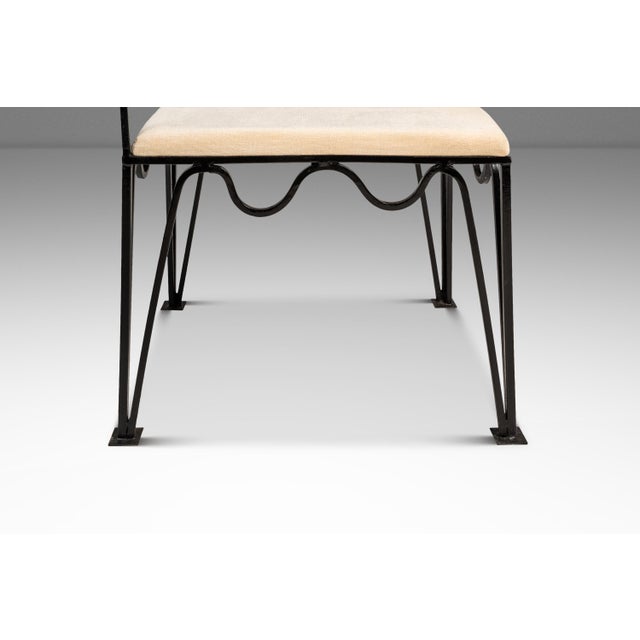Set of Two (2) Méandre Side Chairs in Wrought Iron Inspired by Jean Royère Produced by Design Frères, Usa, C. 2000s For Sale - Image 13 of 18