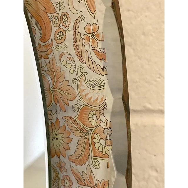 Glass Vintage Oval Mirror, 1990s For Sale - Image 7 of 9