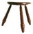 Three Legs Stool Round Oak in the style of Dudouyt, France, 1950 For Sale