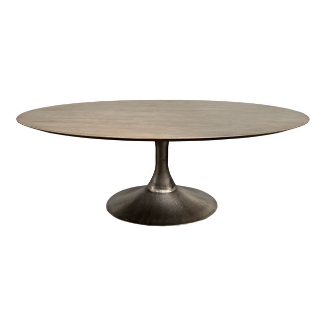 Restoration Hardware Aero Wood Oval Dining Table Chairish