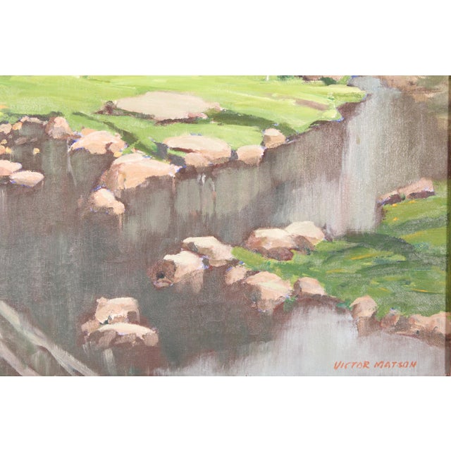 Green California Landscape Painting by Victor Matson (1895-1972) For Sale - Image 8 of 12