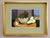 TABLETOP WITH PEARS Size: 13.6 x 17.7 inches (including frame) Tempera on board A charming and characterful mid-century...