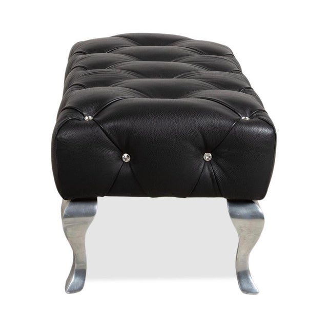 Black Marilyn Leather Stool in Black from Bretz For Sale - Image 8 of 12