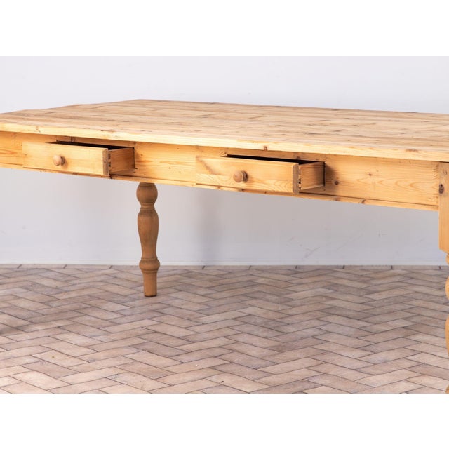 Vintage Pine Farmhouse Table, Usa 1960s For Sale - Image 10 of 18