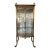Antique French Brass & Glass Vitrine Cabinet With Onyx Marble Top, C. 1900 For Sale
