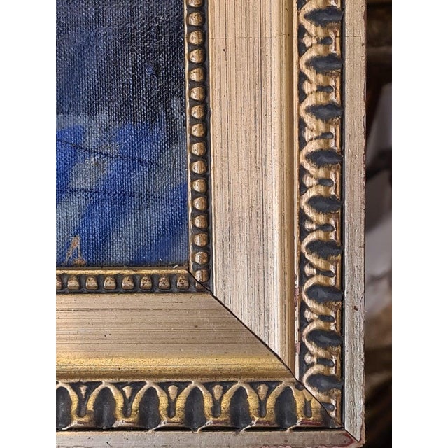 Textile Mid 20th Century Still Life Painting of Roses in a Vase, Mid-Century French Oil on Canvas by Henri Reboa, Framed For Sale - Image 7 of 7