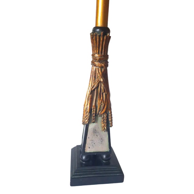 Art Deco Vintage Sheaf of Wheat Lamps With Shades - a Pair For Sale - Image 3 of 11