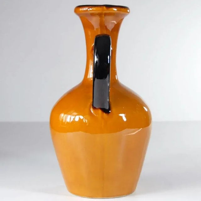 Large French Ceramic Glazed Vase, 1960s, in Very Good conditions. Designed 1950 to 1959 This piece has an attribution...