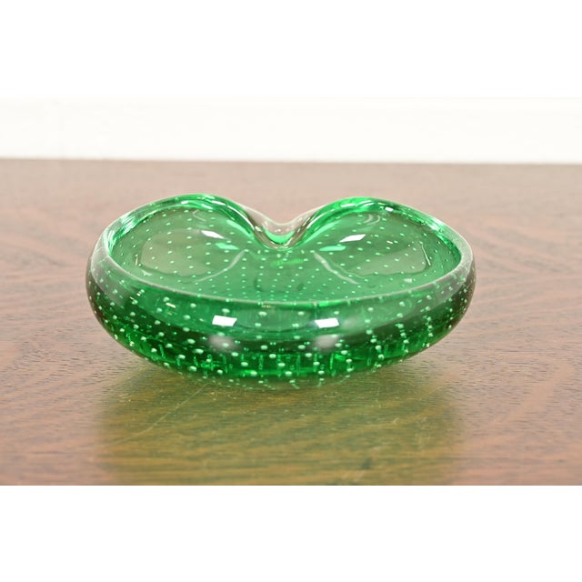A gorgeous Italian Murano glass ashtray or catchall In the manner of Archimede Seguso Italy, Circa 1970s Measures: 6"W x...