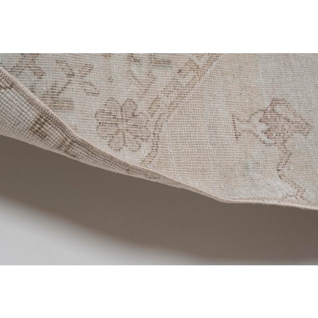 Distressed Turkish Oushak Runner 3'3" X 9'4" For Sale - Image 9 of 11
