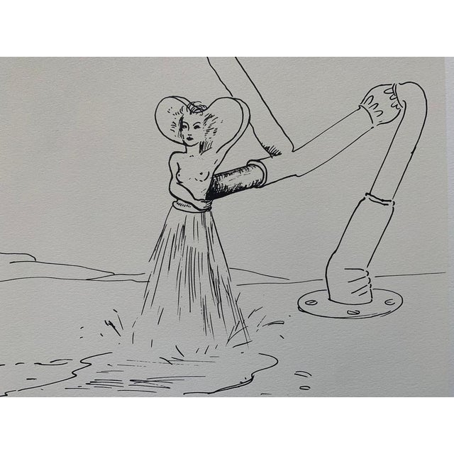 Lithograph with limited edition of 100 by surrealist artist Marcel Jean 1960 The work measures 33x47 and is in very good...