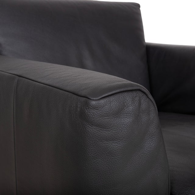 Modern 250 Leather Armchair Black by Rolf Benz For Sale - Image 3 of 14