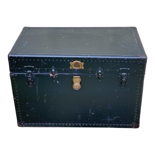 1940s Traditional Leather Trunk For Sale