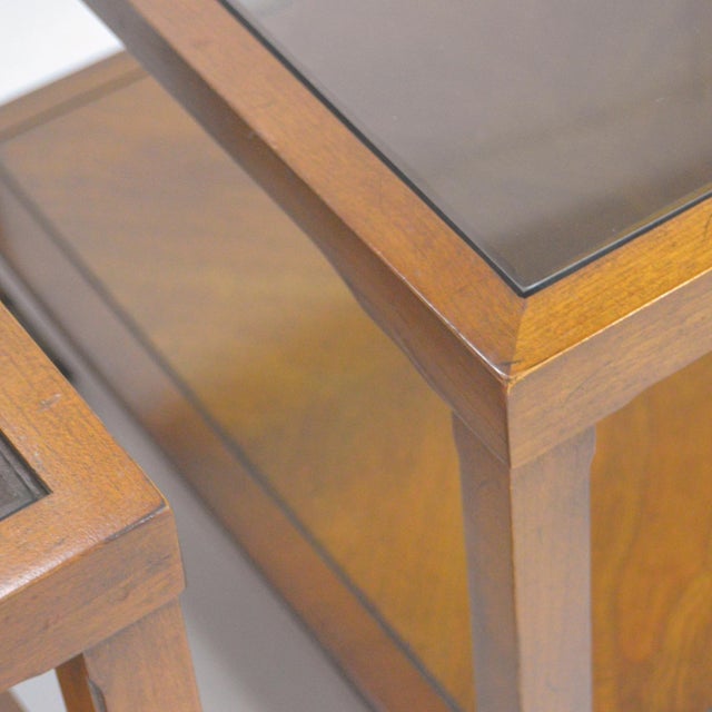 Brown Pair of Drexel "Et Cetera" Side Tables For Sale - Image 8 of 10