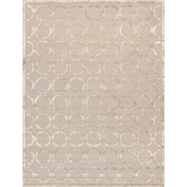 Wood Pasargad Home Edgy Hand-Tufted Silk & Wool Area Rug- 9' 9" X 13' 9" For Sale - Image 7 of 7