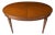 Vintage Traditional Oval Dining Table With Bookmatched Walnut Veneer Top For Sale