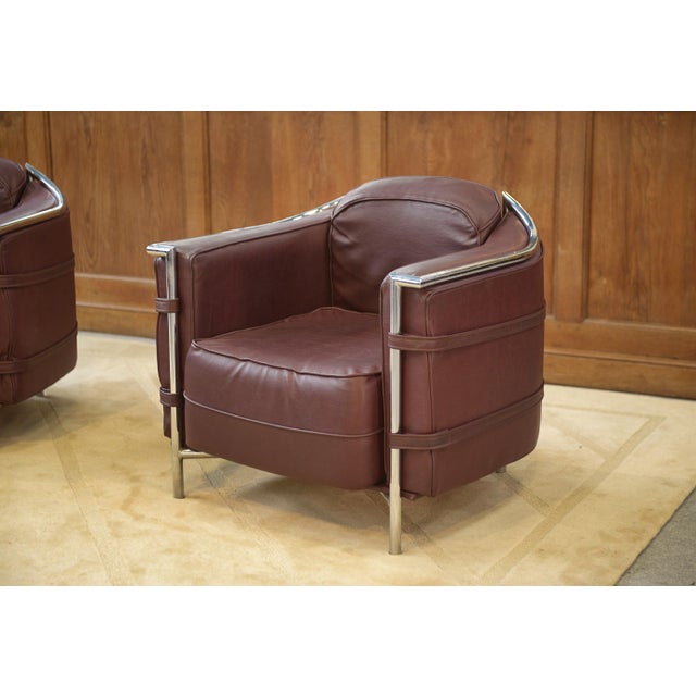 Armchairs in the style of Le Corbusier, 1970s, Set of 2 For Sale - Image 9 of 12
