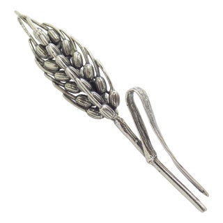 Vintage Italian Handmade Silver 800 Ear of Corn Figurine, Arezzo, 1980s For Sale
