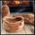 A remarkably sculptural, one-of-a-kind 3-piece studio craft styling vignette masterfully hand-turned from natural solid...