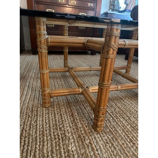 I love this coffee table, timeless bamboo and glass unite to bring that organic modern, California coastal luxe, to any...