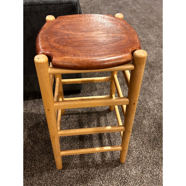 Gorgeous Mahogany and Maple solid wood stools with peg joinery. Custom commissioned stools by Dovetails Handcrafted...
