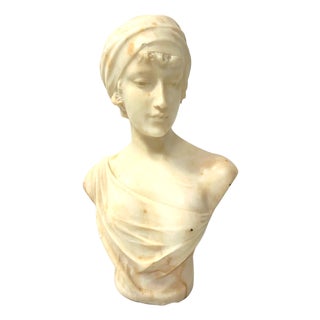 Unknown, Bust of Young Woman, 20th Century, Marble For Sale