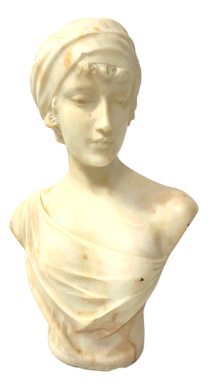 Unknown, Bust of Young Woman, 20th Century, Marble