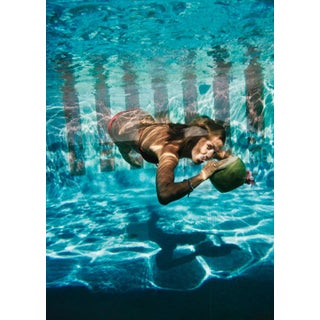 Contemporary Original Slim Aarons Underwater Drink Print 30"x40" For Sale