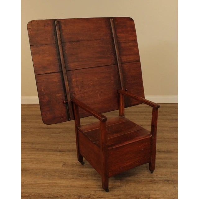 Wood 19th Century Primitive Pine Hutch Dining Table For Sale - Image 7 of 13